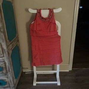 Small layered dress with beaded neck